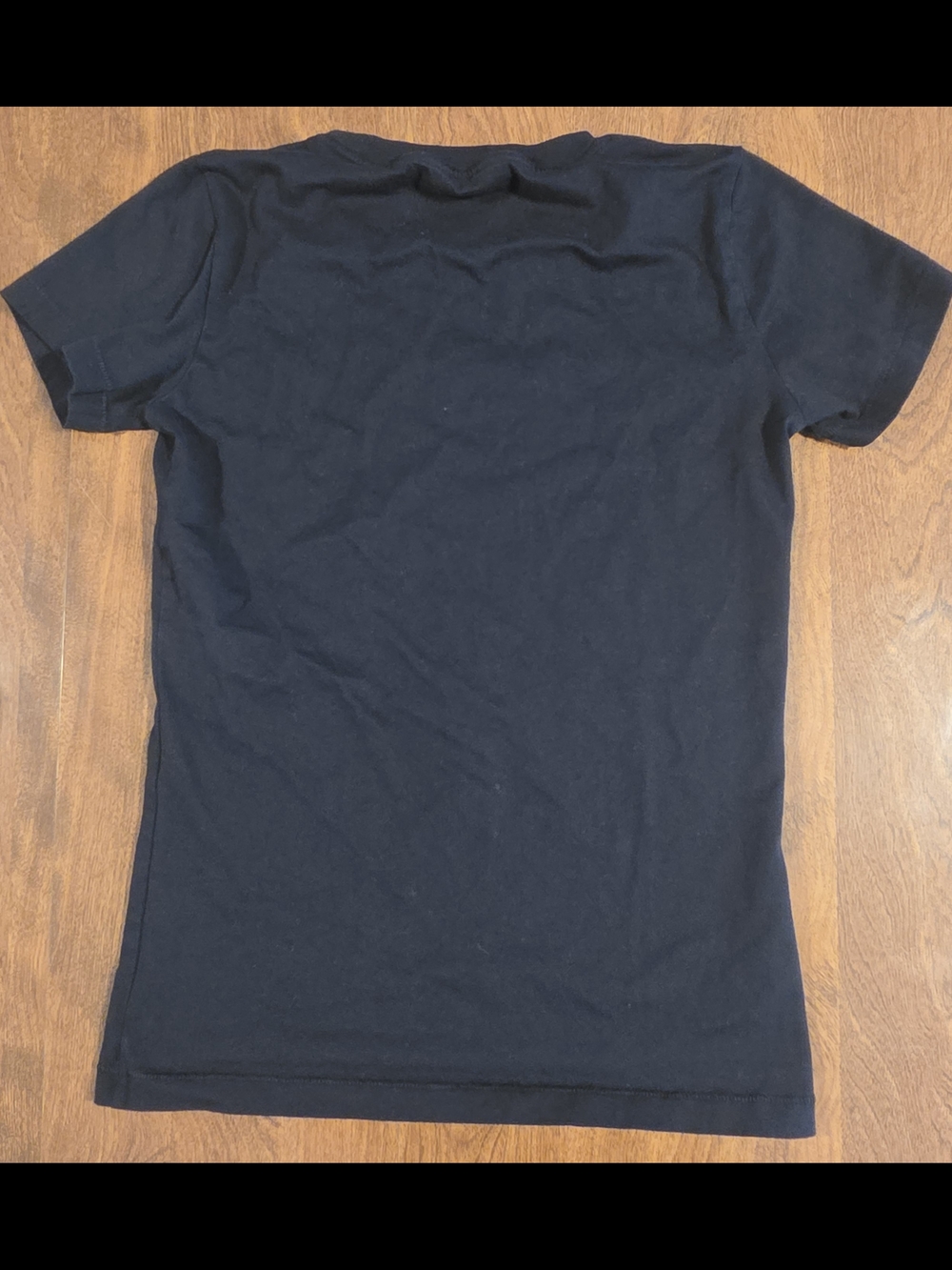 Womens Apple Black T-Shirt with Rainbow - Picture 3 of 3
